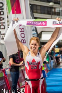 Sarah-Anne a gagné le triathlon de San Sebastian au pays Basque espagnol