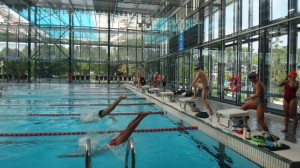 Séance de vitesse en natation