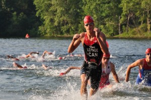 Alexis Lepage lors de l'édition 2012 du Triathlon de Québec